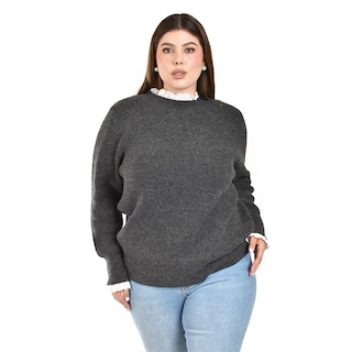 Foto 1 | Foto 1 | Sueter Gris Roman Fashion para Mujer