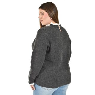 Foto 3 | Foto 3 | Sueter Gris Roman Fashion para Mujer
