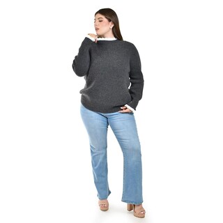 Foto 6 | Foto 6 | Sueter Gris Roman Fashion para Mujer