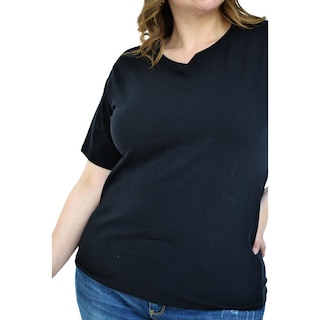 Foto 4 | Foto 4 | Playera Básica Roman Fashion color Negro para Mujer