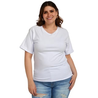 Foto 1 | Foto 1 | Playera Básica Roman Fashion Tallas Extras 314 color Blanco