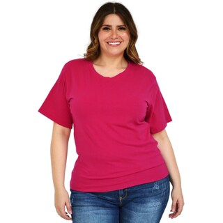Foto 1 | Foto 1 | Playera Básica Roman Fashion color Rosa para Mujer