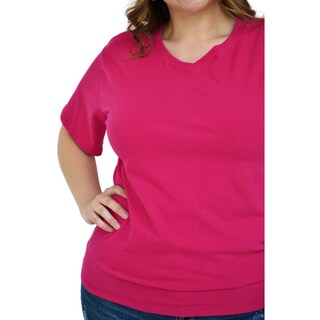 Foto 4 | Foto 4 | Playera Básica Roman Fashion color Rosa para Mujer