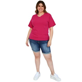 Foto 5 | Foto 5 | Playera Básica Roman Fashion color Rosa para Mujer