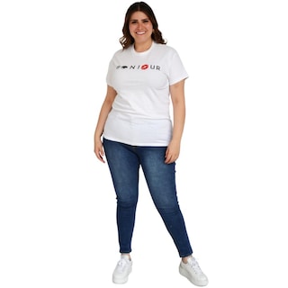 Foto 4 | Foto 4 | Playera Roman Fashion 9001-46 Bonjour color Blanco Tallas Extras