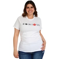 Playera Roman Fashion 9001-46 Bonjour color Blanco Tallas Extras