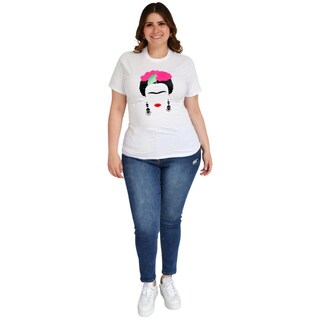 Foto 2 | Foto 2 | Playera Roman Fashion color Blanco para Mujer