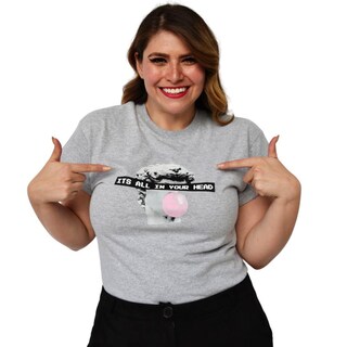 Foto 2 | Foto 2 | Playera Roman Fashion Manga Corta color Gris para Mujer