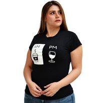 Playera Roman Fashion/tallas Extras 9001-16 Am/pm (negro) Negro