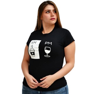 Foto 1 | Foto 1 | Playera Roman Fashion/tallas Extras 9001-16 Am/pm (negro) Negro