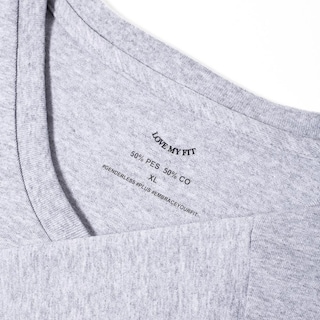 Foto 6 | Foto 6 | Playera Polo Cuello V Tallas Extras Plus Unisex Love My Fit color Gris