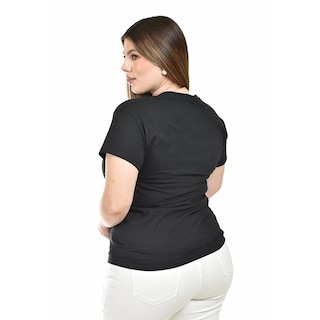Foto 3 | Foto 3 | Playera Roman Fashion Negra para Mujer