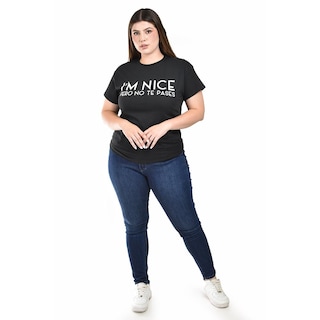 Foto 4 | Foto 4 | Playera Roman Fashion Negra para Mujer