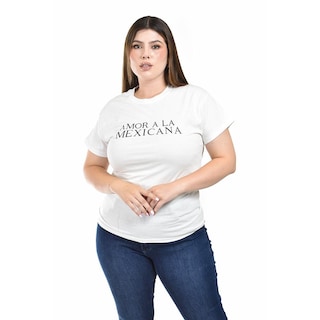 Foto 1 | Foto 1 | Playera Estampada Roman Fashion Blanca para Mujer