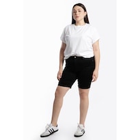 Bermuda De Mezclilla Con Dobles, /tallas Extras, 6372 (negro) Negro