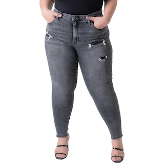 Foto 1 | Foto 1 | Jeans Roman Fashion Skinny color Gris para Mujer