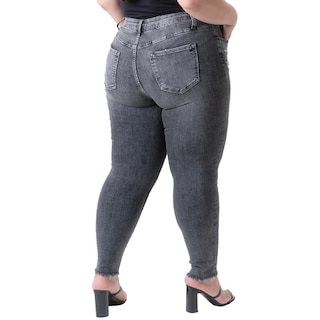 Foto 3 | Foto 3 | Jeans Roman Fashion Skinny color Gris para Mujer