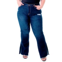 Jeans Roman Fashion Acampanados color Azul para Mujer