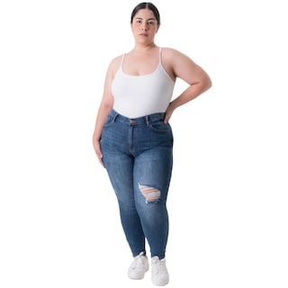 Foto 4 | Foto 4 | Jeans Roman Fashion Skinny color Azul para Mujer