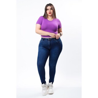 Foto 1 | Foto 1 | Jeans Skinny Con Strech /tallas Extras, 1108 (azul Dark) Azul Oscuro