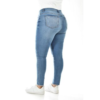 Foto 3 | Foto 3 | Jeans Skinny /tallas Extras, 178 (mezclilla Claro) Azul