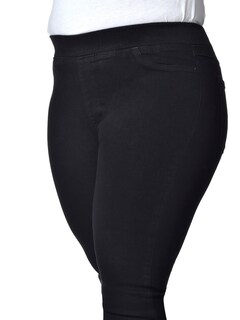 Foto 3 | Foto 3 | Pantalón Skinny Pull On Mujer Curvy Negro 022608
