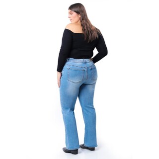 Foto 2 | Foto 2 | Jeans Bootcut Con Strech Tallas Extras, 3726 (azul Claro) Azul Cielo