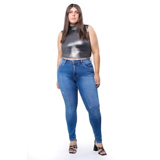 Foto 2 | Foto 2 | Jeans Skinny Con Strech Tallas Extras, 3921 (azul Medio) Azul