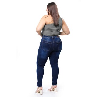 Foto 2 | Foto 2 | Jeans Skinny Con Strech Tallas Extras, 3920 (azul Oscuro) Multicolor