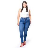 Jeans Skinny Con Strech Tallas Extras, 3917 (azul Medio) Azul