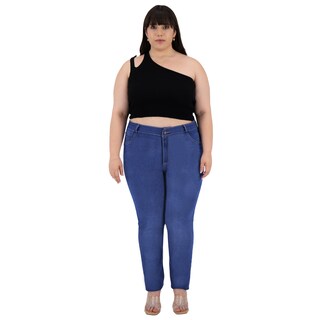 Foto 3 | Foto 3 | Pantalón Skinny Britos Jeans Mujer Curvy Mezclilla 501667