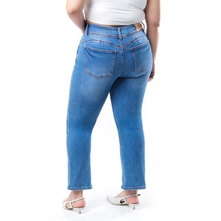 Foto 3 | Foto 3 | Jeans Recto Con Strech /tallas Extras, 3724 (azul Medio) Azul