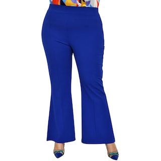 Foto 1 | Foto 1 | Pantalón Pierna Ancha ROMAN FASHION 2203 color Azul Tallas Extras