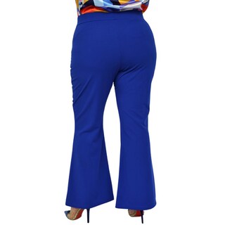 Foto 4 | Foto 4 | Pantalón Pierna Ancha ROMAN FASHION 2203 color Azul Tallas Extras