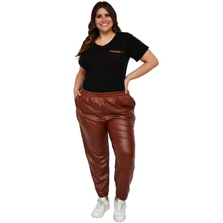 Foto 5 | Foto 5 | Jogger Roman Fashion Tallas Extras 9840 color Marrón