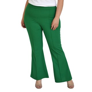 Foto 1 | Foto 1 | Pantalón Pierna Ancha ROMAN FASHION 2203 color Verde Tallas Extras