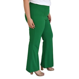 Foto 2 | Foto 2 | Pantalón Pierna Ancha ROMAN FASHION 2203 color Verde Tallas Extras