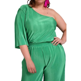 Foto 4 | Foto 4 | Conjunto Plisado Roman Fashion Verde para Mujer