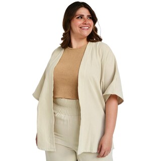 Foto 4 | Foto 4 | Conjunto De Lino Roman Fashion/ Tallas Extras, 4312 (beige) Beige