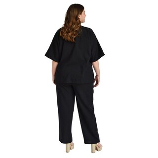 Foto 3 | Foto 3 | Conjunto De Lino Roman Fashion/ Tallas Extras, 4312 (negro) Negro