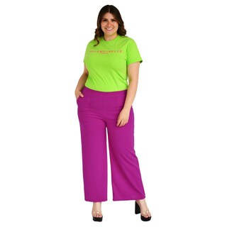 Foto 5 | Foto 5 | Pantalón Pierna Amplia Roman Fashion P-GR-7046-MAGENTA color Rosa