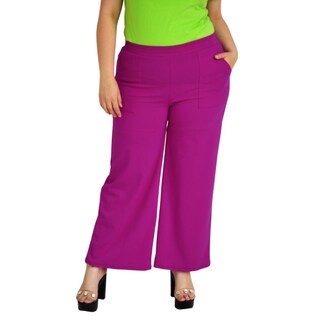 Foto 1 | Foto 1 | Pantalón Pierna Amplia Roman Fashion P-GR-7046-MAGENTA color Rosa