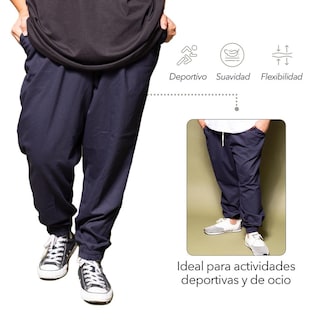 Foto 3 | Foto 3 | Pantalón Jogger Tallas Extras Plus Unisex color Azul