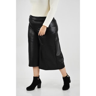 Foto 2 | Foto 2 | Pantalón Culotte Roman Fashion Negro de Vinipiel Tallas Extras para Mujer