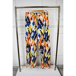 Foto 2 | Foto 2 | Pantalon De Satín Plisado Roman Fashion /tallas Extras, 2331 (amarillo Estampado) Amarillo
