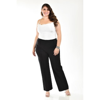 Foto 5 | Foto 5 | Pantalón Punto Roma Roman Fashion Negro Tallas Extras para Mujer