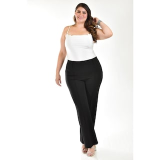Foto 6 | Foto 6 | Pantalón Punto Roma Roman Fashion Negro Tallas Extras para Mujer