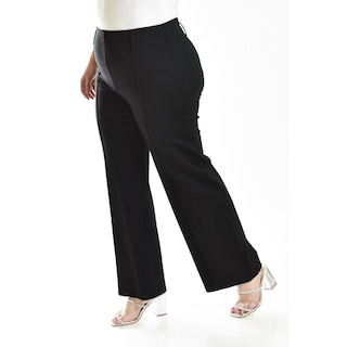 Foto 2 | Foto 2 | Pantalón Punto Roma Roman Fashion Negro Tallas Extras para Mujer