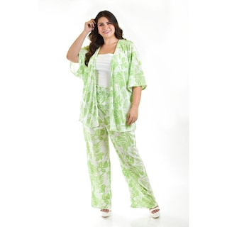 Foto 6 | Foto 6 | Conjunto Plizado Roman Fashion Tallas Extras Verde para Mujer