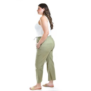 Foto 2 | Foto 2 | Pantalon De Lino Roman Fashion /tallas Extras, 022 (verde Militar) Verde